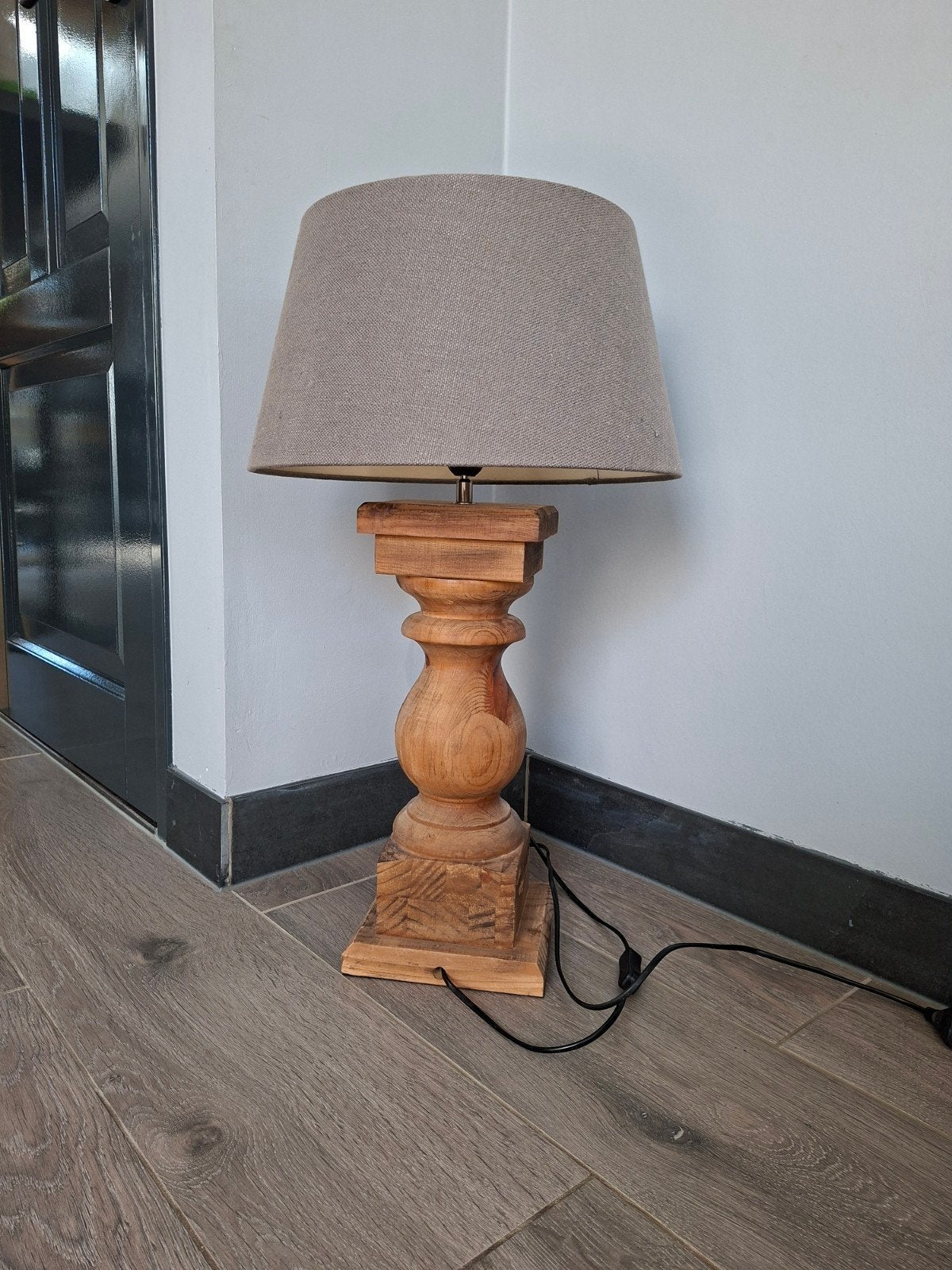 Balusterlamp, Huis en Inrichting, Ophalen, Met schakelaar, Zo goed als nieuw, Grijs