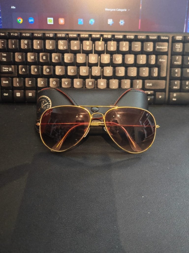 Ray-Ban Aviator (Bruin/Goud), Gebruikt, Zonnebril, Bruin, Ophalen of Verzenden