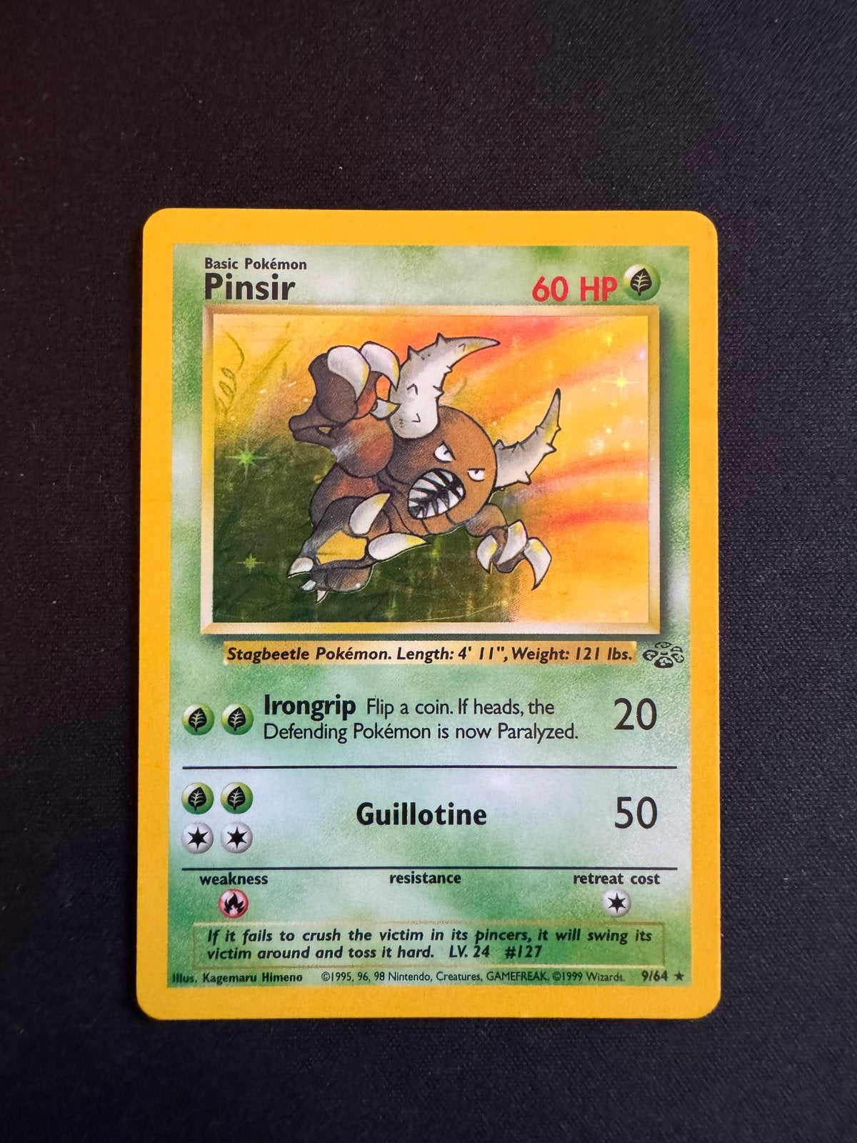 Pinsir Pokémon Kaart (Base Set, 1999), Ophalen of Verzenden, Gebruikt, Losse kaart