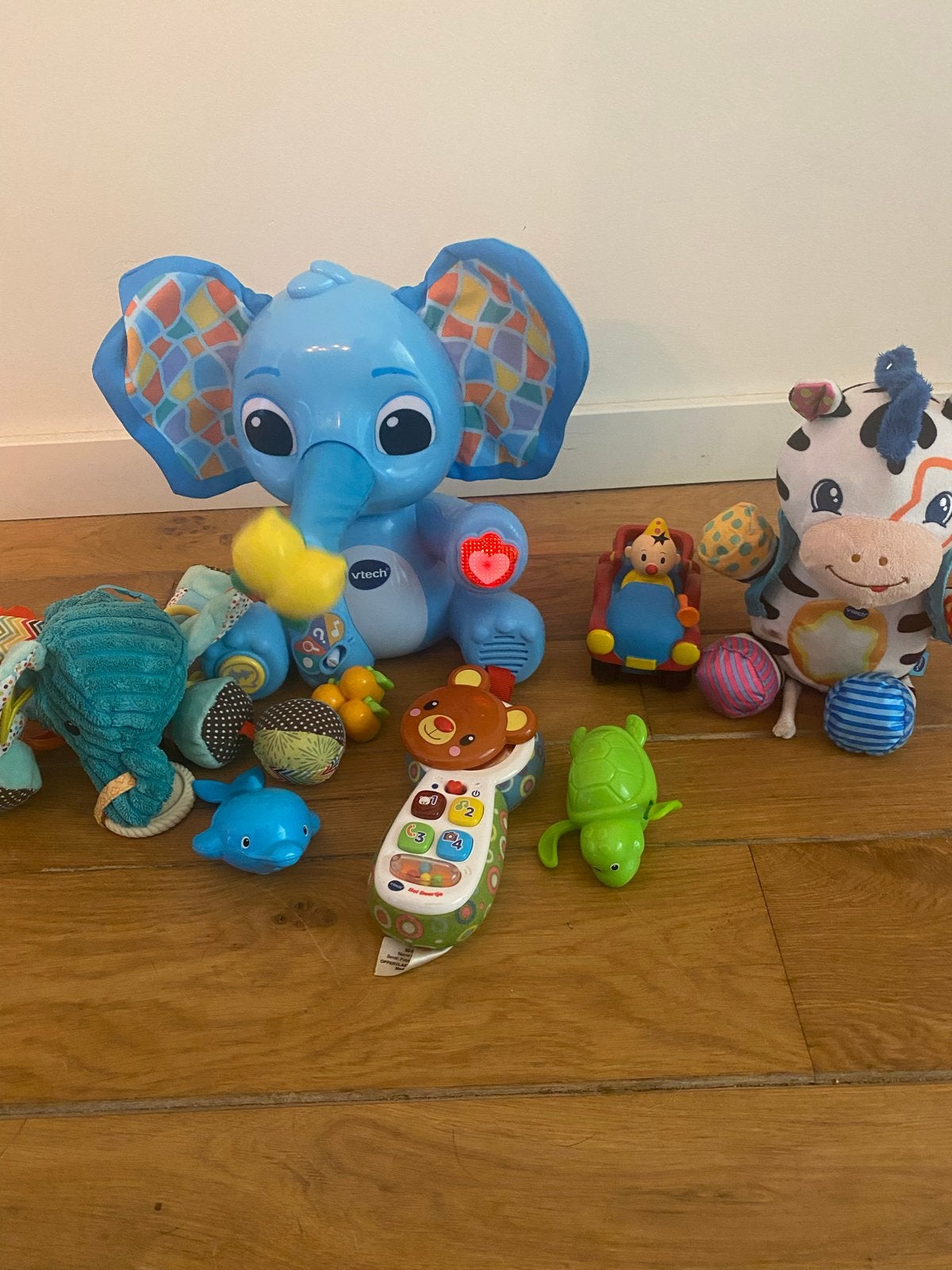 VTech Olifant+Zebra, rammelaars en meer babyspeelgoed, Ophalen of Verzenden, Gebruikt, Overige typen, Met licht