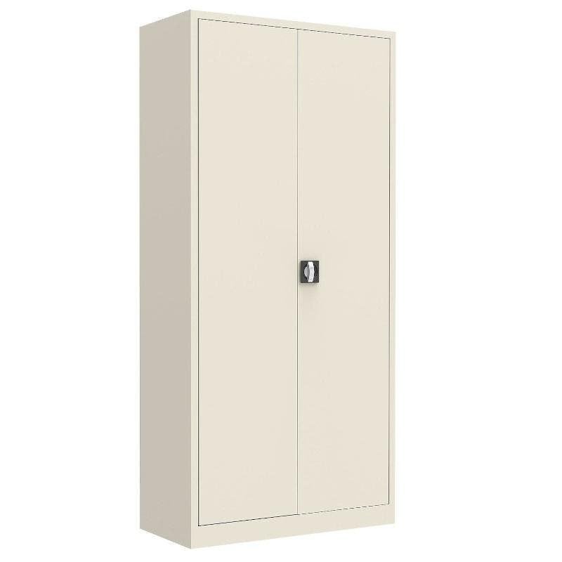 MN Kantoormeubelen Draaideurkast Hoog Wit H195xB92xD42, Nieuw, Met slot, Metaal, 150 tot 200 cm