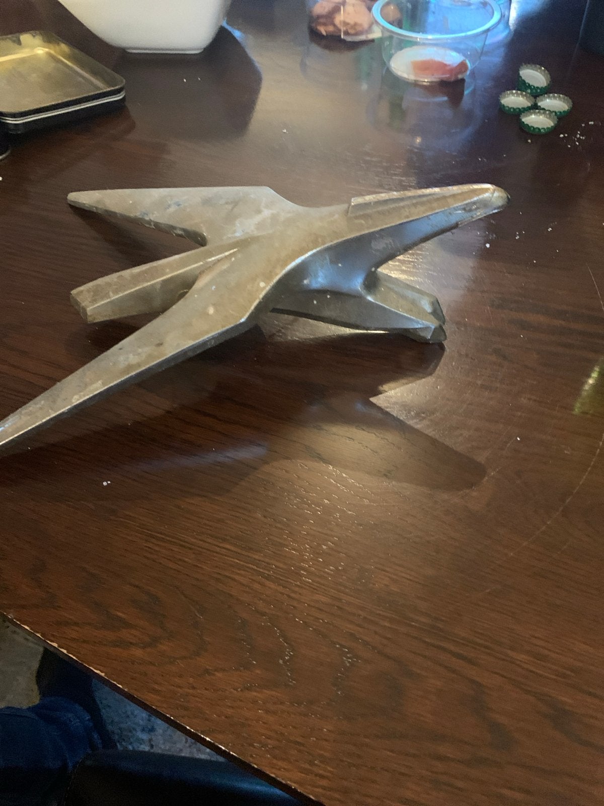Vintage Auto Ornament: Vliegende Vogel/Vliegtuig, Ophalen of Verzenden, Gebruikt