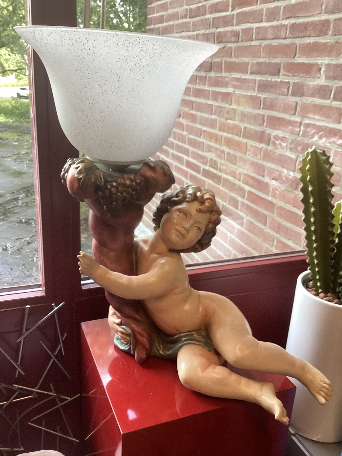 EXCLUSIEFE ** ITALIAANSE ** SCHEMERLAMP, Overige merken, Meerkleurig, Keramiek, E27 (groot)
