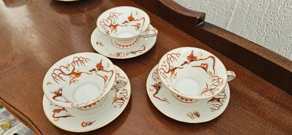 Rosenthal Bavaria – Japonica – 3x kop en schotel – Art Deco, Ophalen of Verzenden
