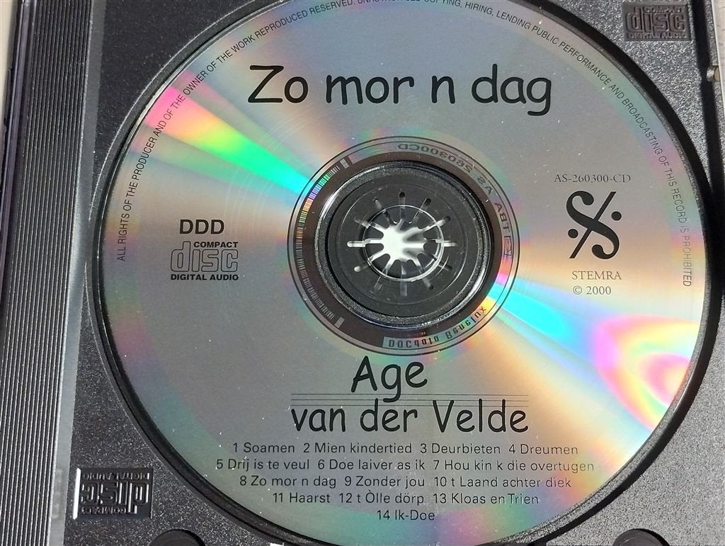 Age Van Der Velde ‎- Zo Mor N Dag, Ophalen of Verzenden, Zo goed als nieuw, Levenslied of Smartlap
