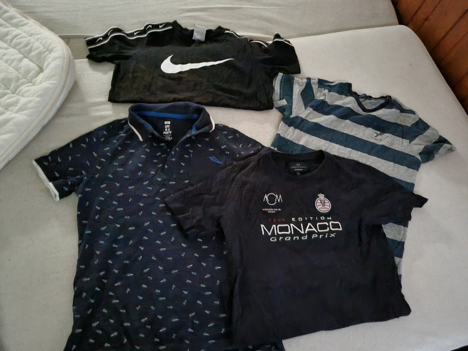 Prachtige blauwe stoere jongens merk shirts 146 152 nike, McGregor, Ophalen of Verzenden, Zo goed als nieuw, Shirt of Longsleeve