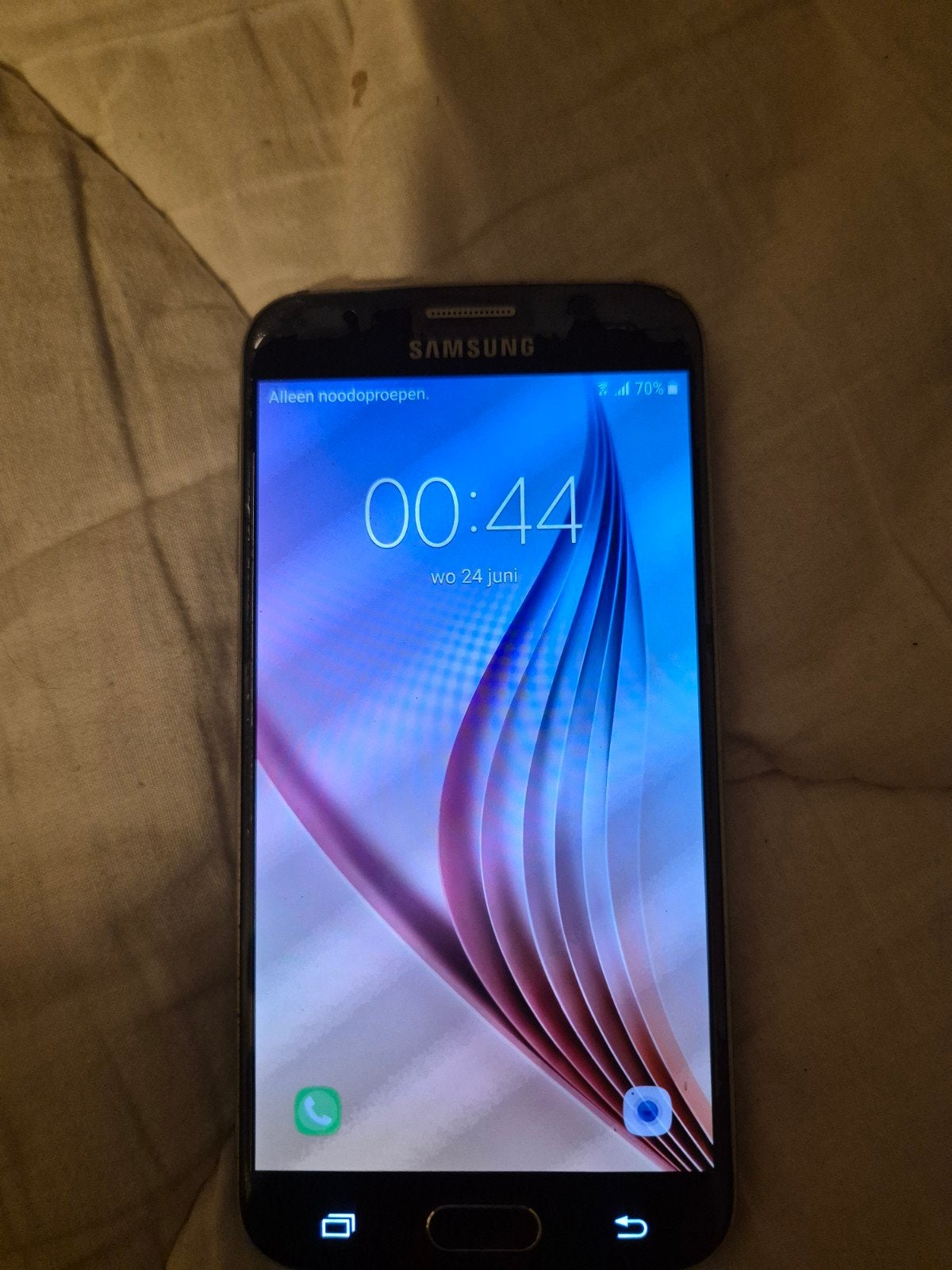 Samsung Galaxy S6 - Werkt prima, lichte schade bovenaan, Telecommunicatie, Mobiele telefoons | Samsung, Gebruikt, Zwart, Ophalen of Verzenden