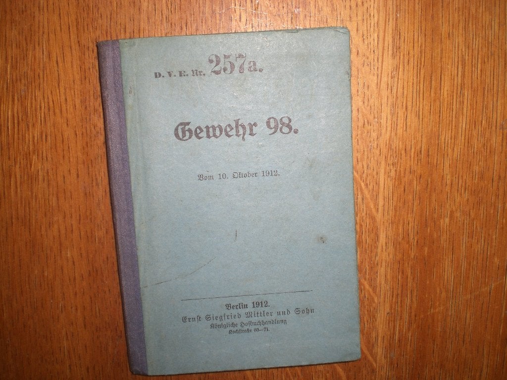 antieke 1912  Duitse handleiding  Mauser Gewehr 98, Verzamelen, Ophalen of Verzenden, Landmacht, Duitsland