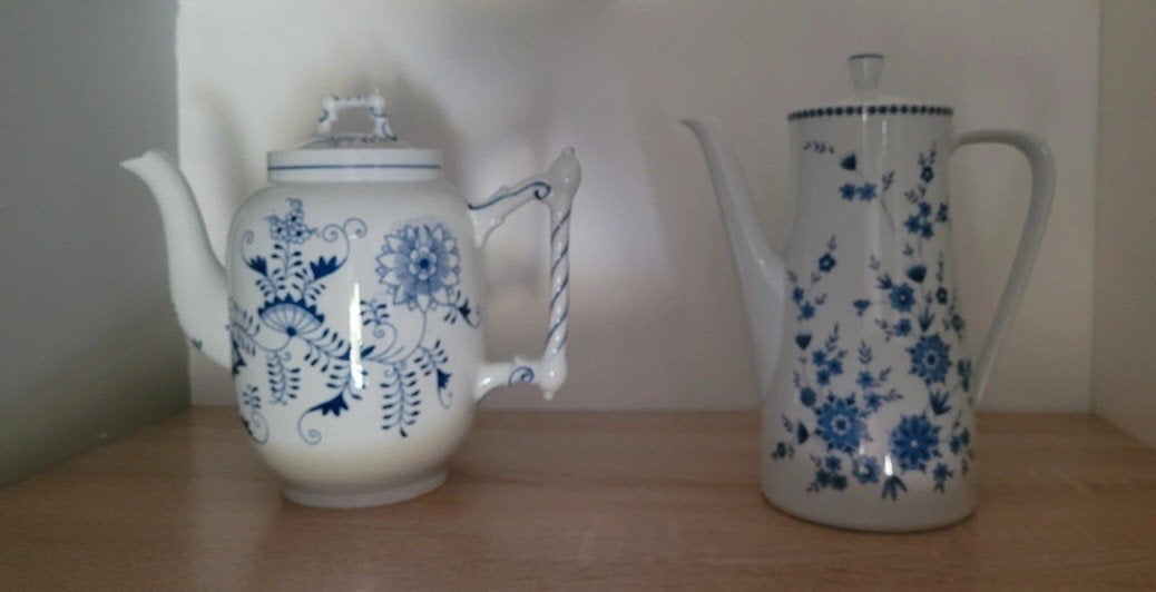 Delfts blauwe koffiepotten Regout en Seltmann Weiden, Antiek en Kunst, Ophalen of Verzenden