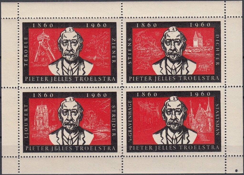 Nederland- 1960- Sluitzegels- 100e Geboortedag Troelstra- P, Verzenden, Na 1940, Postfris