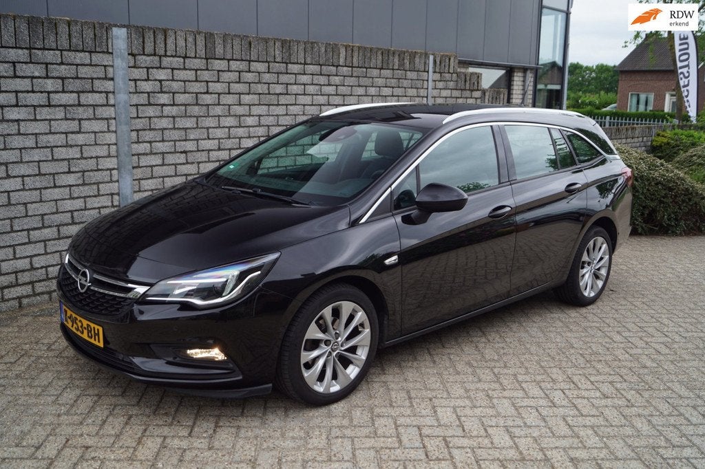 Opel Astra Sports Tourer 1.4 Turbo Innovation 150 PK Autom H, 150 pk, Leder en Stof, Zwart, 1399 cc