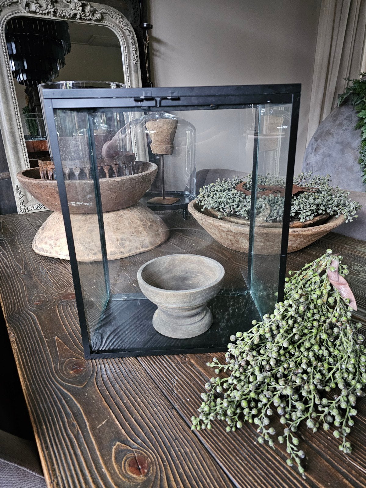 glazen vitrine box, Ophalen