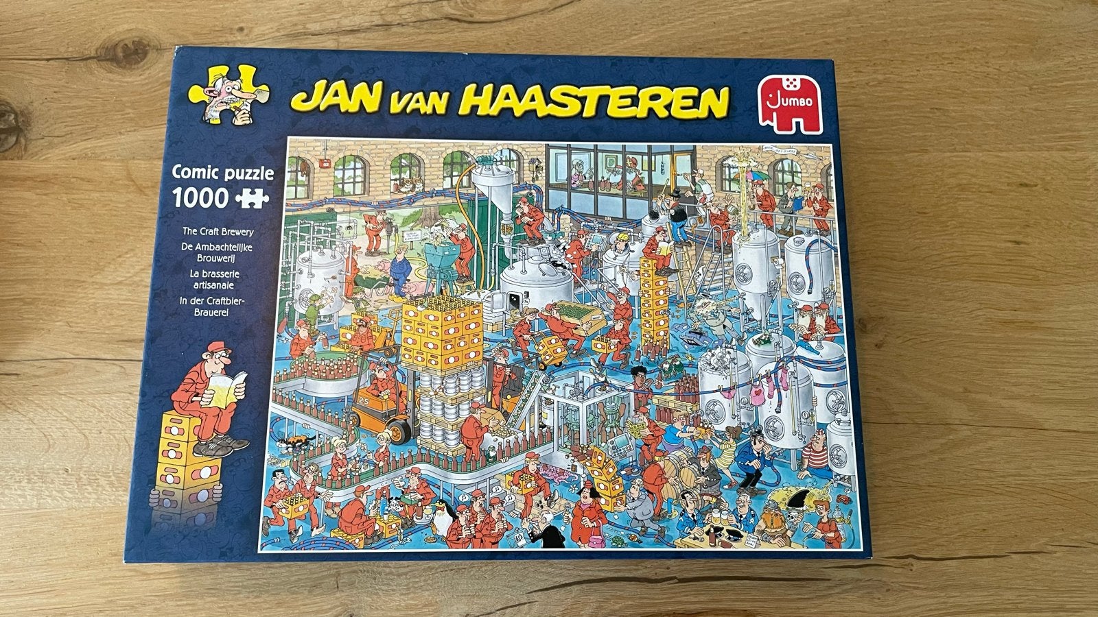 Jan van Haasteren - 1000 stukjes Bierbrouwerij, Hobby en Vrije tijd, Een of twee spelers, Ophalen of Verzenden, Gebruikt