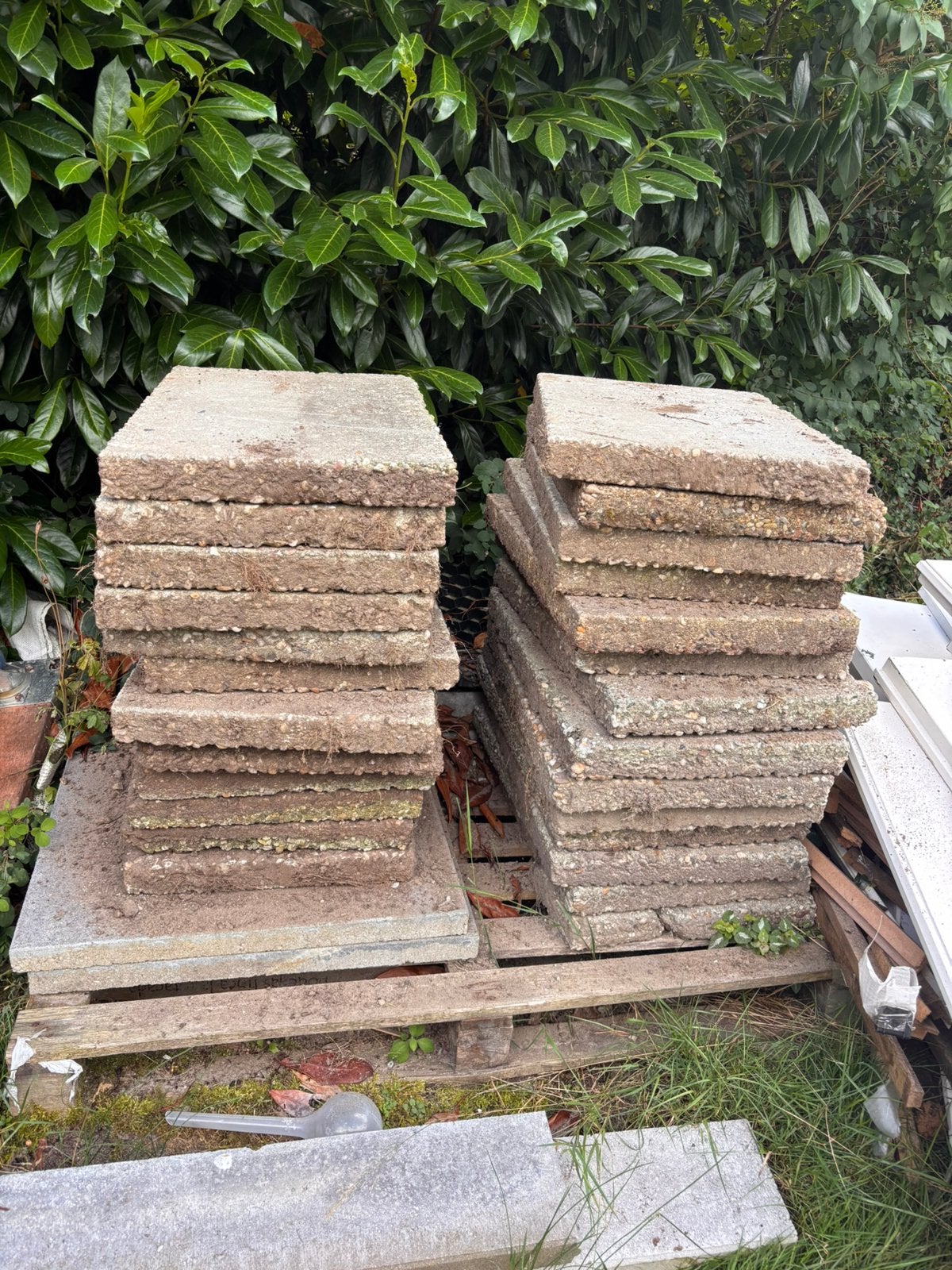 Grindtegels 40 x 60 cm, Ophalen, Gebruikt, Beton, Terrastegels