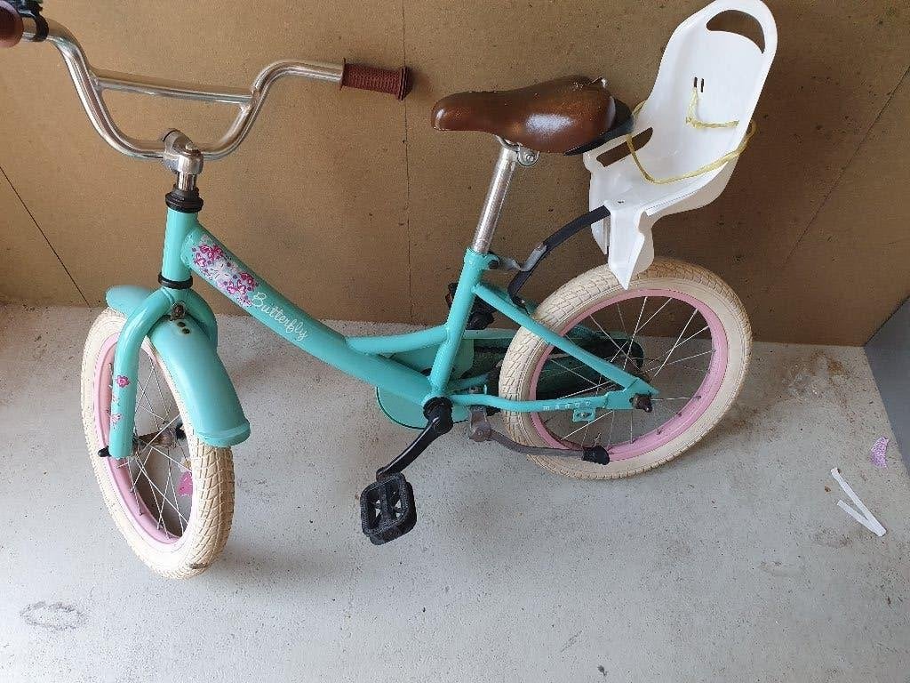 Meisjes kinderfiets, Ophalen, Terugtraprem, Gebruikt, Butterfly