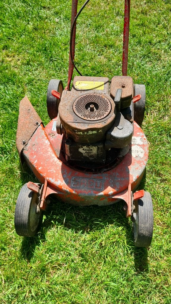 SABO 43-4 TS Turbostar benzine grasmaaier vintage maaier, Tuin en Terras, Grasmaaiers, Gebruikt, Benzine-grasmaaier, 40 t/m 49 cm