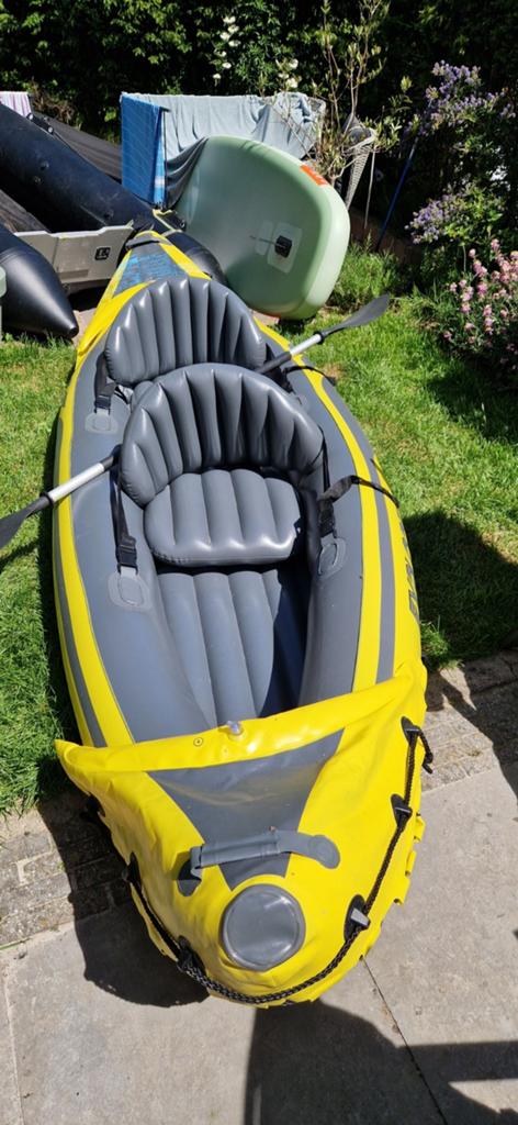 Opblaasbare kajak met peddel - K2 explorer, Watersport en Boten, Kajaks, Gebruikt, 1-persoons, Opblaasbaar, Ophalen of Verzenden