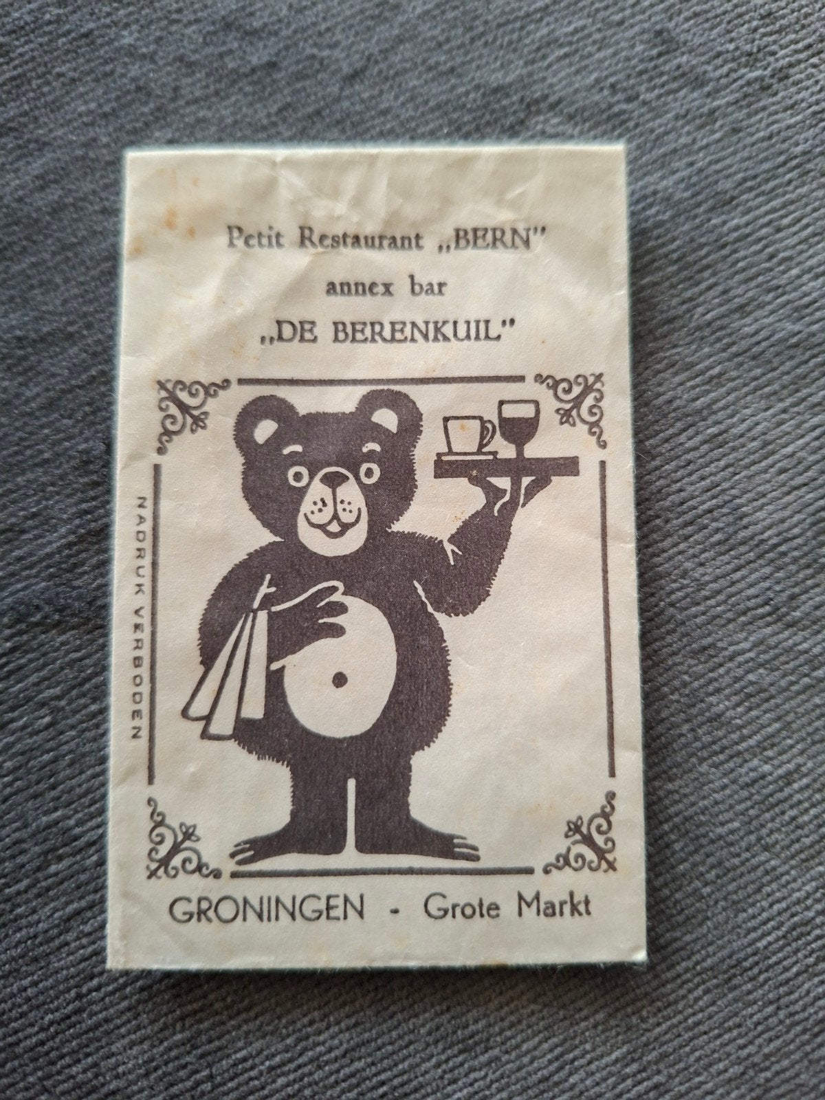 Groningen, Petit rest."Bern" annex bar "De Berenkuil", Verzenden, Nederland