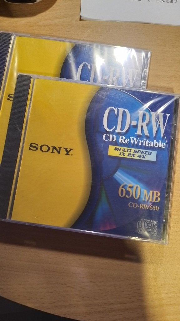 2 nieuwe Sony CD-RW, Computers en Software, Verzenden, Herschrijfbaar, Cd, Nieuw