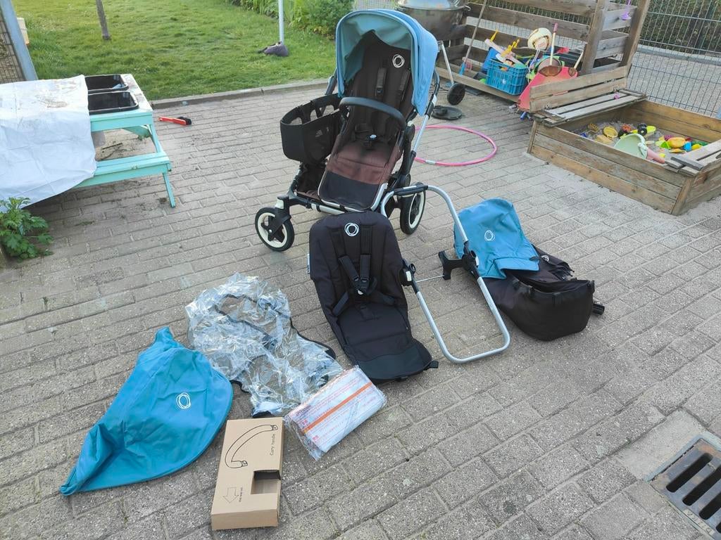 Bugaboo Donkey 2 Duo - Compleet met accessoires, Ophalen, Gebruikt, Bugaboo, Combiwagen