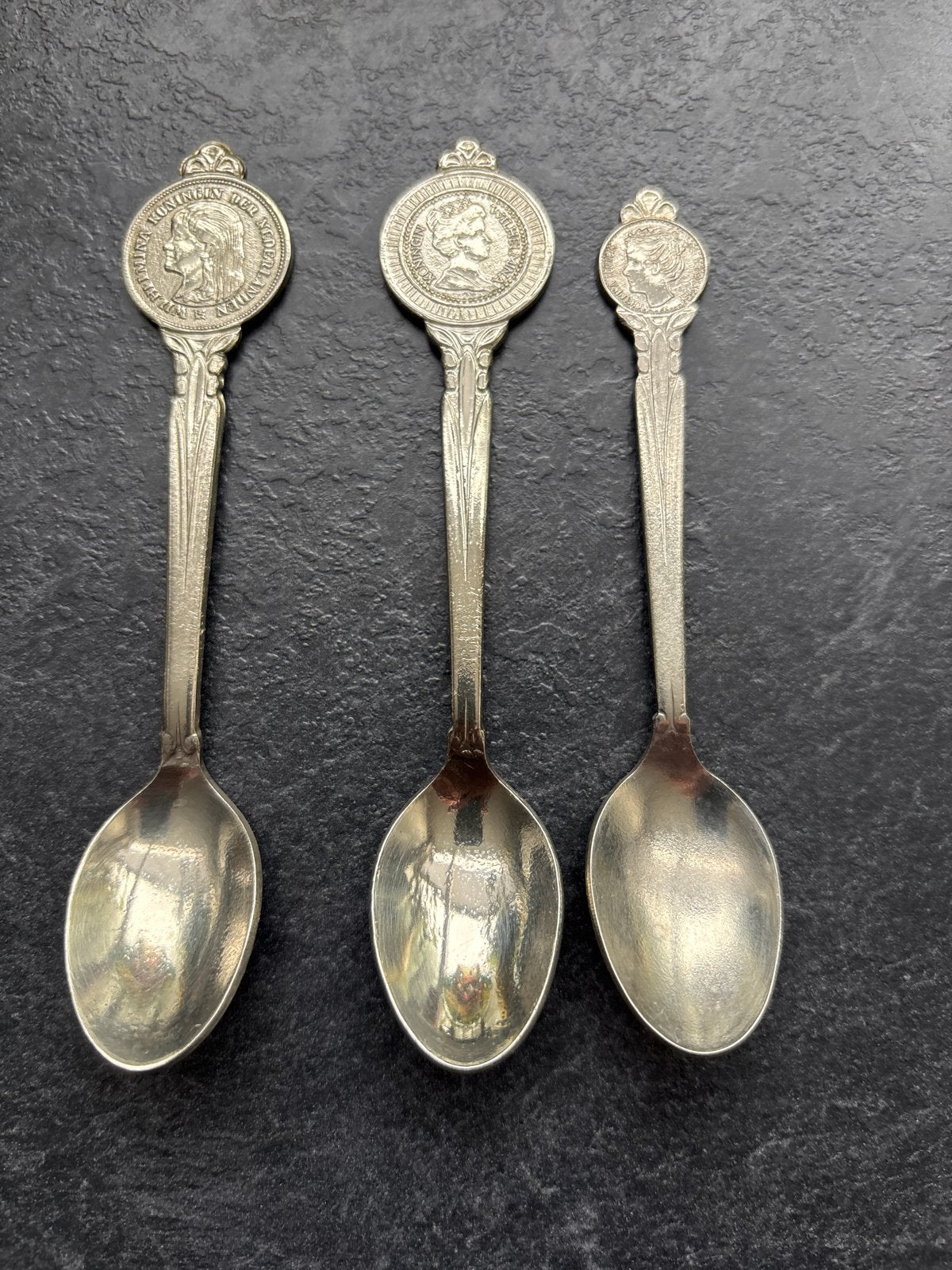 Set van 3 antieke Wilhelmina herdenkingslepels, Ophalen of Verzenden