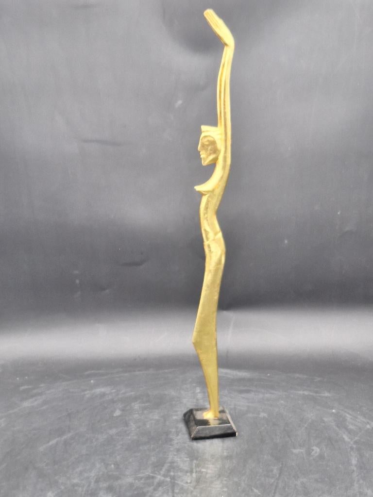 oud houten gouden beeld, jaren 70, Antiek en Kunst, Curiosa en Brocante, Ophalen of Verzenden