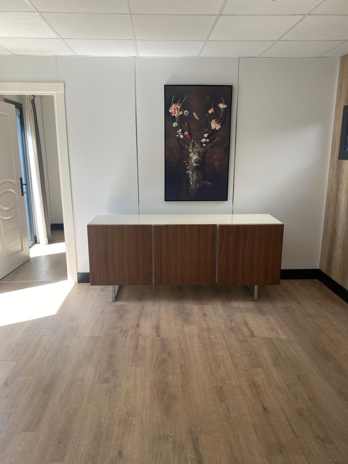 Italiaans design dressoir, Hoogglans wit , Zwaar kwaliteit, Huis en Inrichting, Kasten | Dressoirs, Zo goed als nieuw, 50 tot 100 cm