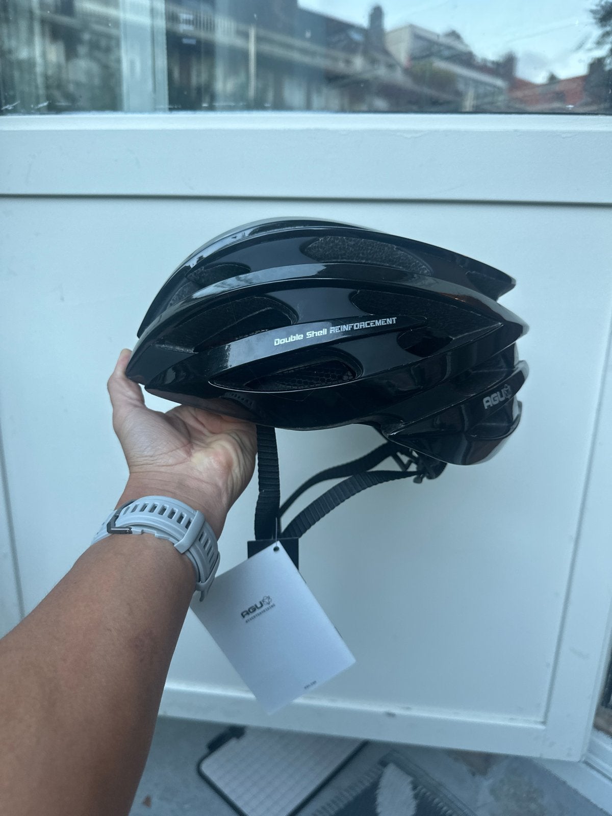 AGU Fietshelm Zwart Thorax (L/XL- Nieuw met labels, Fietsen en Brommers, Fietsaccessoires | Fietshelmen, Ophalen, Nieuw, Overige maten