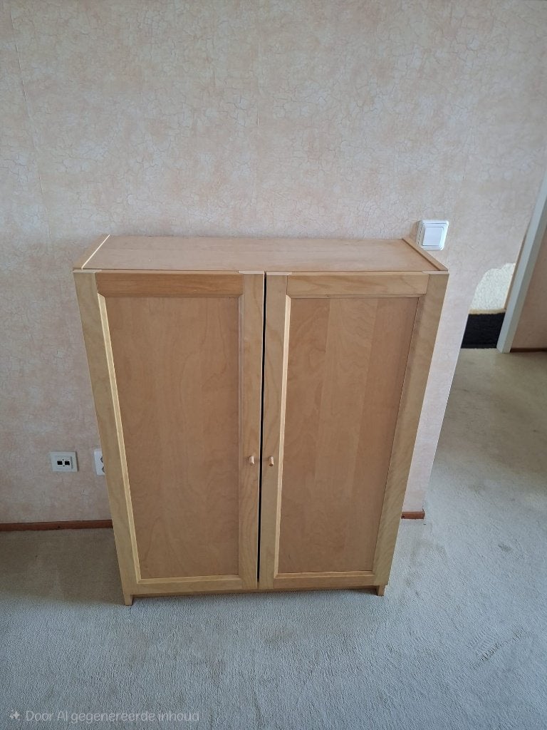 Houten kast met planken, Ophalen, Modern, Retro, 100 tot 150 cm, 50 tot 100 cm