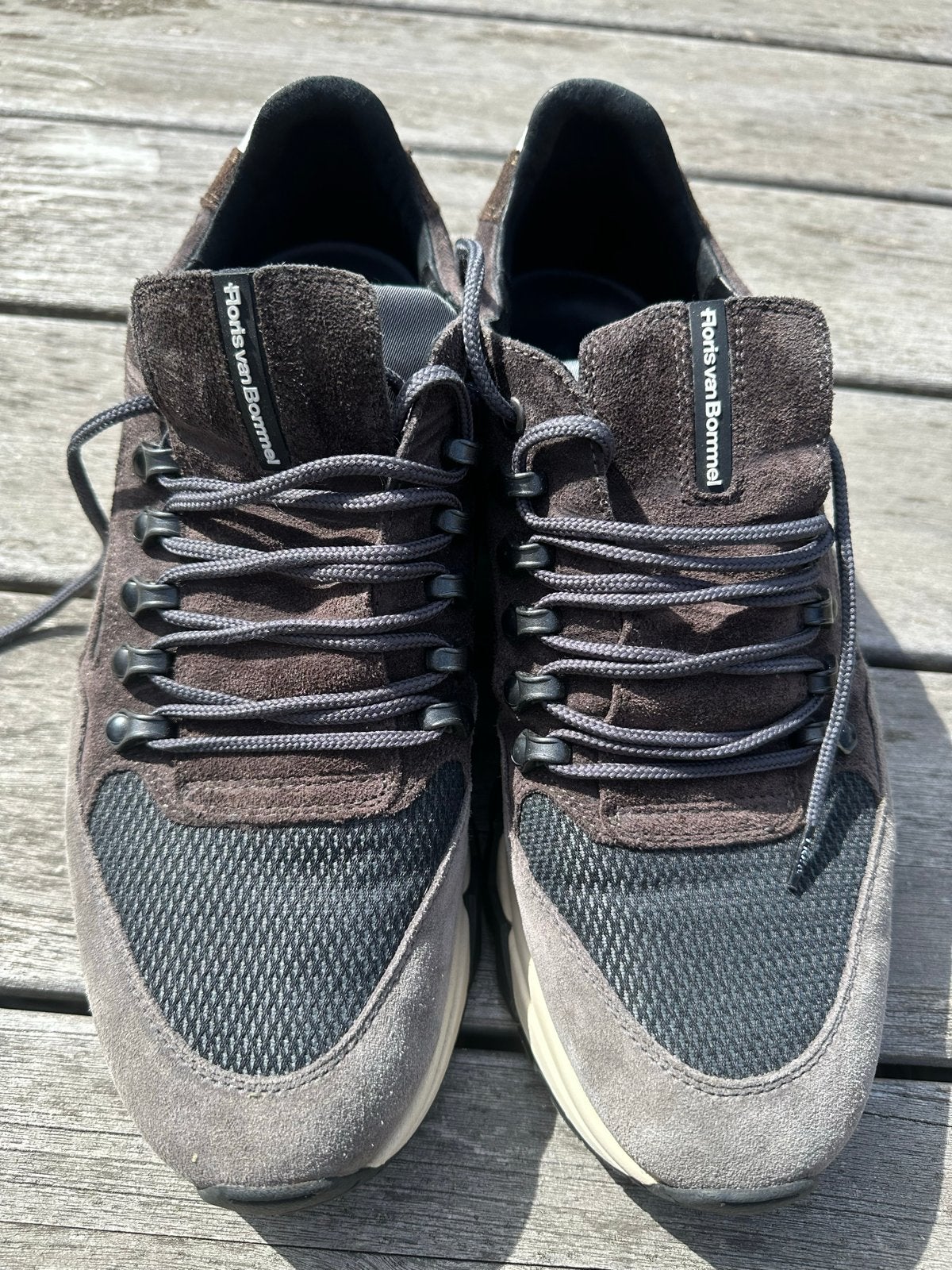 Floris van Bommel sneakers - Bruin/Grijs, Kleding | Heren, Ophalen of Verzenden, Zo goed als nieuw, Bruin, Sneakers of Gympen