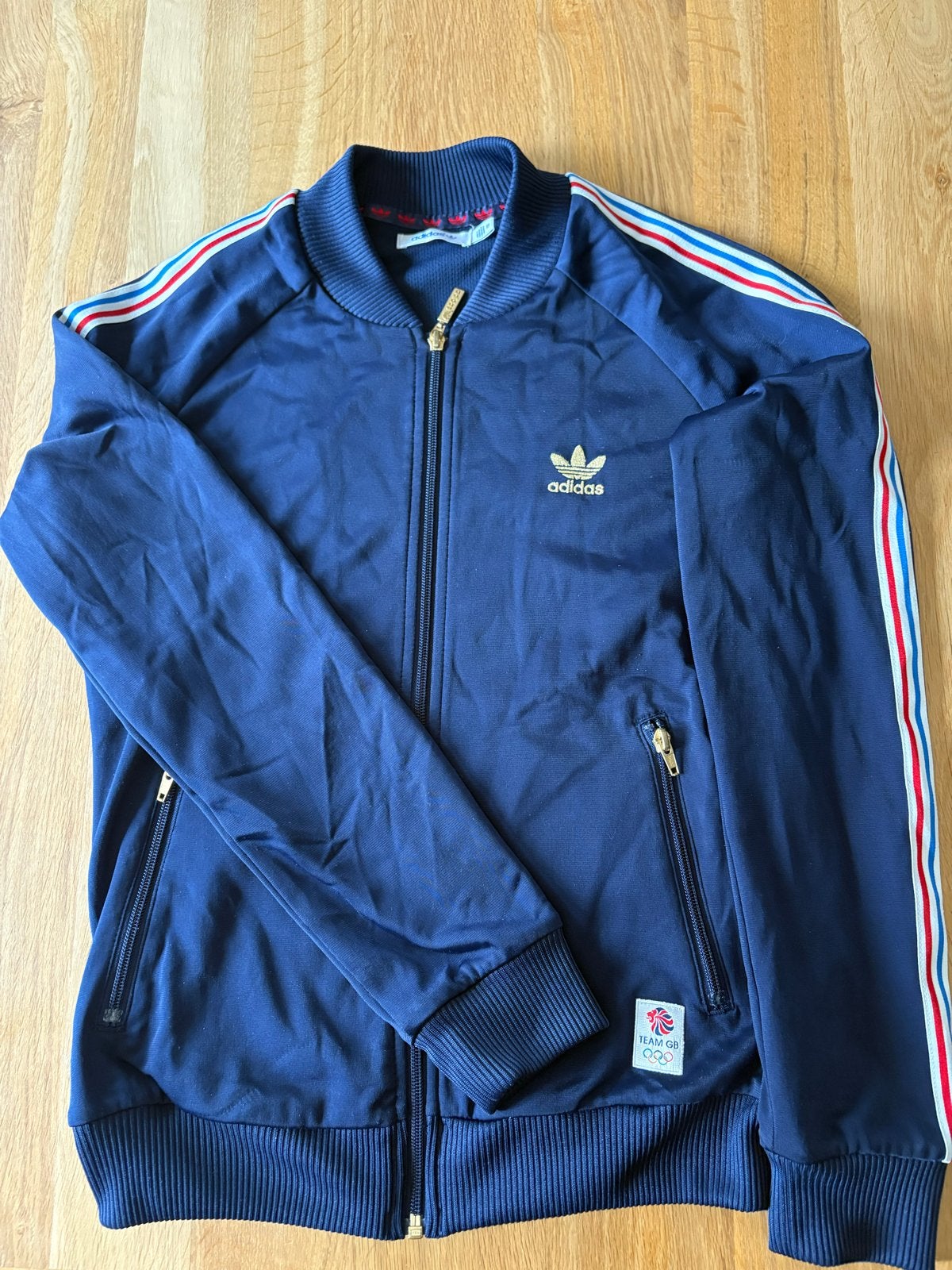 Adidas Team GB Olympische Spelen Jasje Dames Maat M, Ophalen of Verzenden, Zo goed als nieuw, Maat 38/40 (M), Blauw