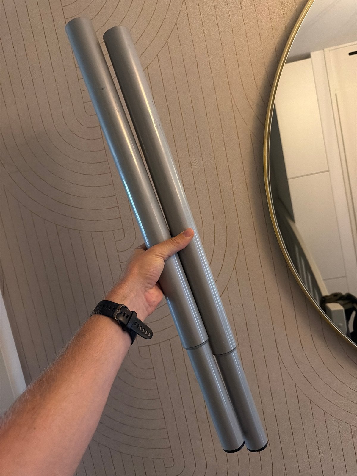 GRATIS IKEA Olov verstelbare bureau poot - Grijs, Ophalen, Tafelpoot, Gebruikt, 50 tot 100 cm