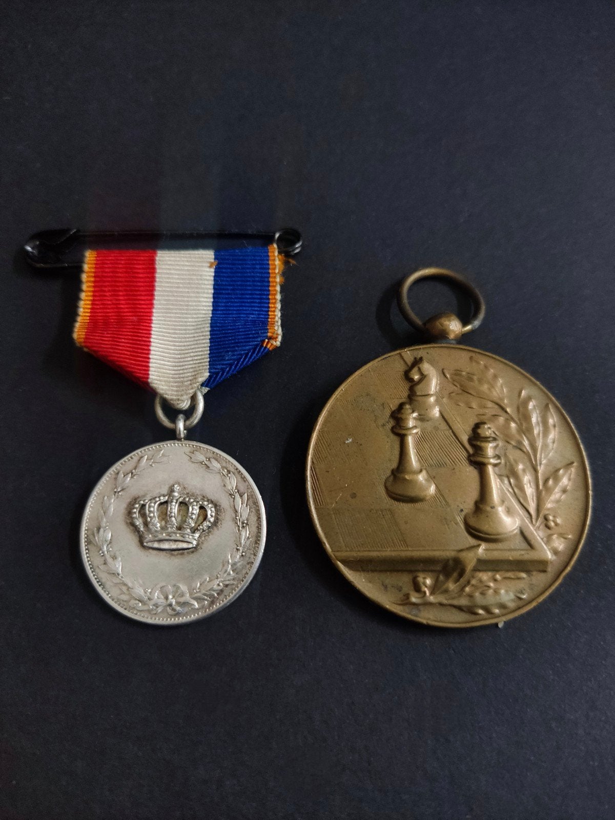 Schaak medailles zilver en brons 1910/1939, Postzegels en Munten, Penningen en Medailles, Verzenden, Brons