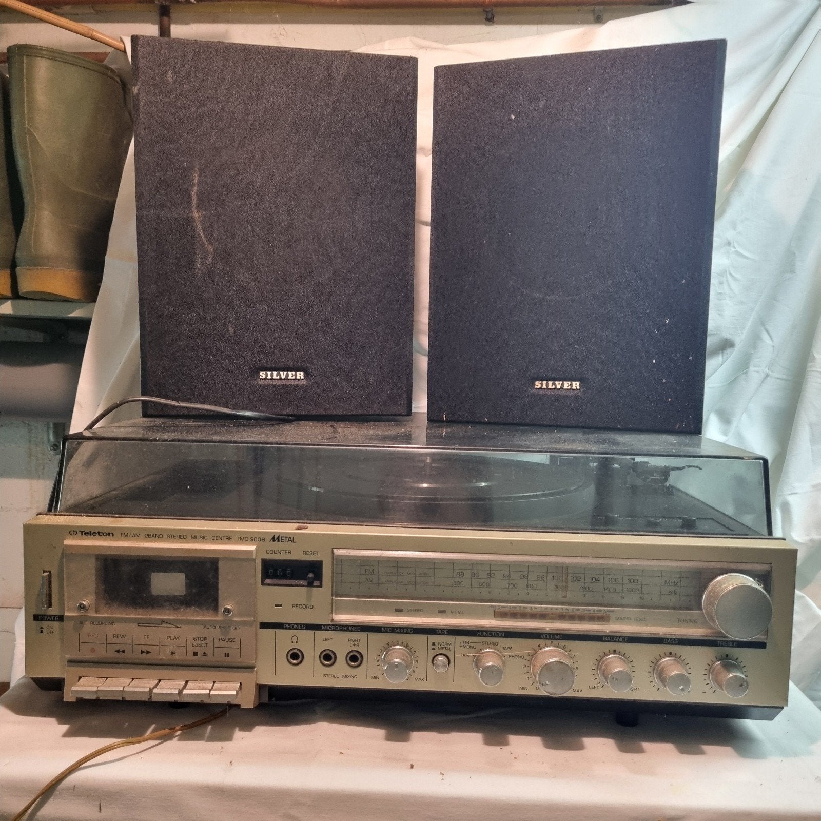 Telefunken Stereo Muziekcentrum met Platenspeler en Speakers, Gebruikt, Cassettedeck, Overige merken, Losse componenten