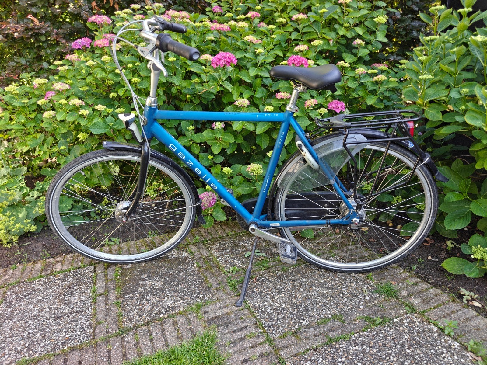 Gazelle Paris Herenfiets - Blauw, Frame H57, Fietsen en Brommers, Fietsen | Heren | Herenfietsen, Ophalen, Gebruikt, Versnellingen
