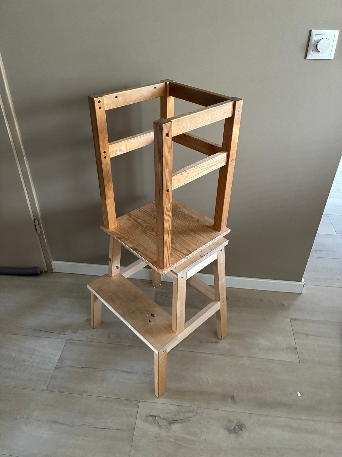 Leertoren/keukenkruk van IKEA trapje - zelfgemaakt, Ophalen, Gebruikt