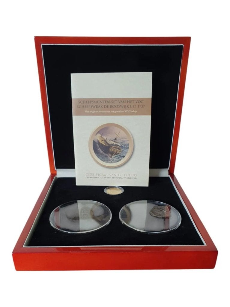 Nederland Scheepsmunten-set VOC Scheepswrak De Rooswijk 1737, Postzegels en Munten, Vóór koninkrijk, Setje, Zilver, Overige waardes