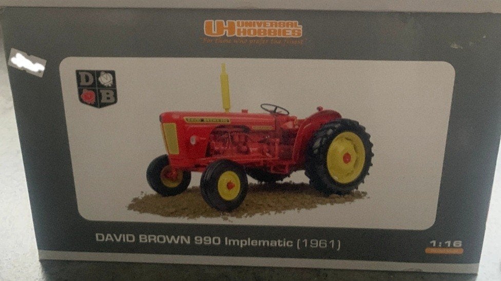 David Brown 990 Implematic (1961) Schaalmodel 1:16, Ophalen of Verzenden, Nieuw, Overige typen, Overige merken