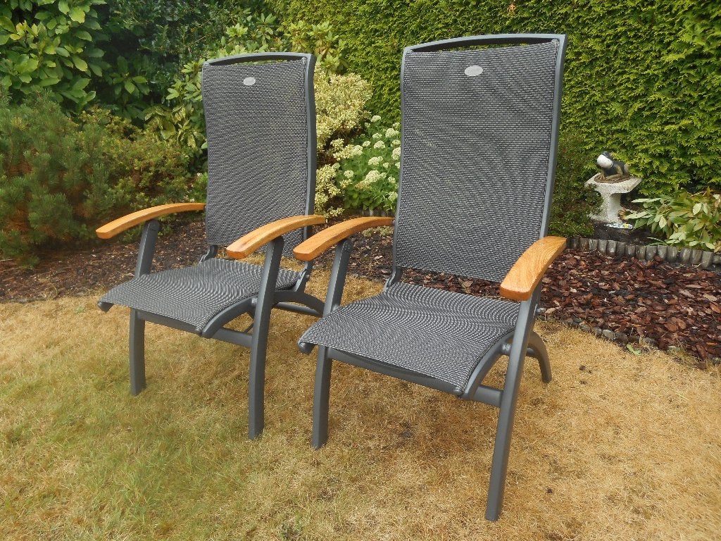 2 Hartman Da Vinci standenstoelen, Tuin en Terras, Tuinstoelen, Ophalen, Zo goed als nieuw, Overige materialen, Verstelbaar