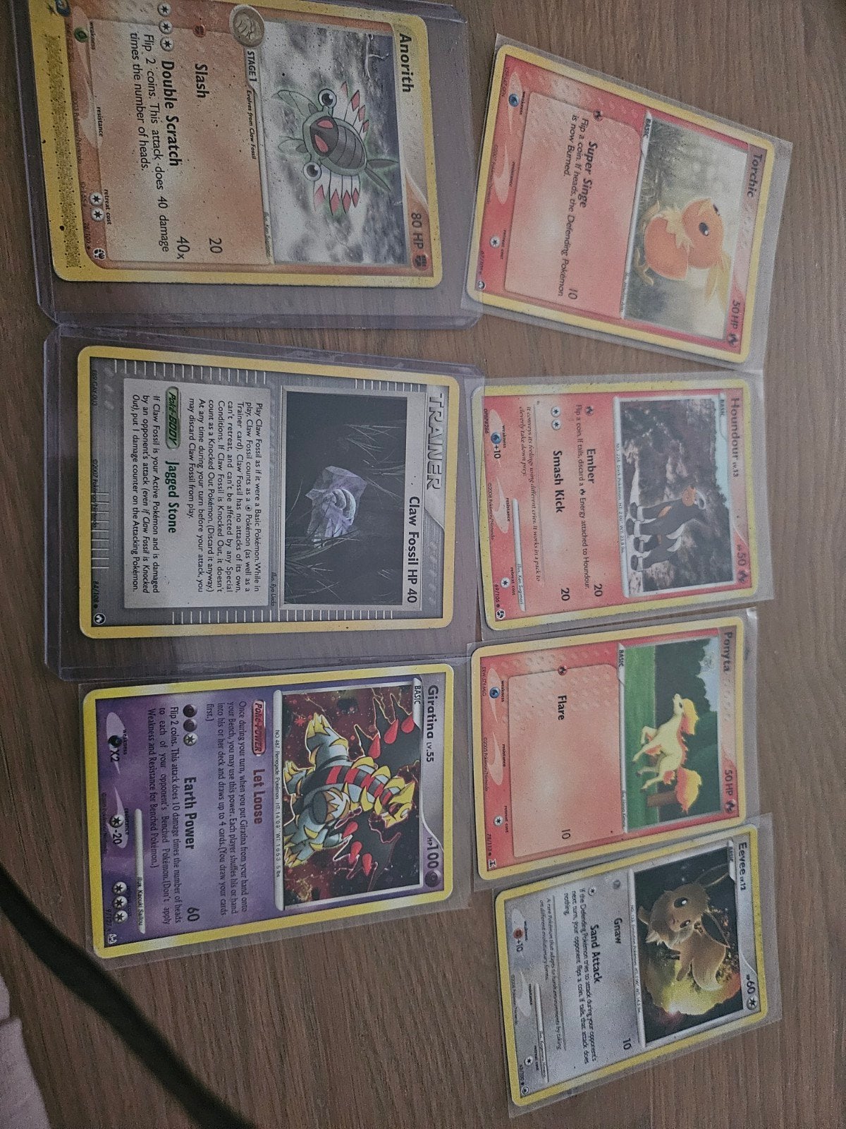 Diverse Pokémon Kaarten Collectie - Anorith, Giratina, Eevee, Ophalen of Verzenden, Gebruikt, Meerdere kaarten