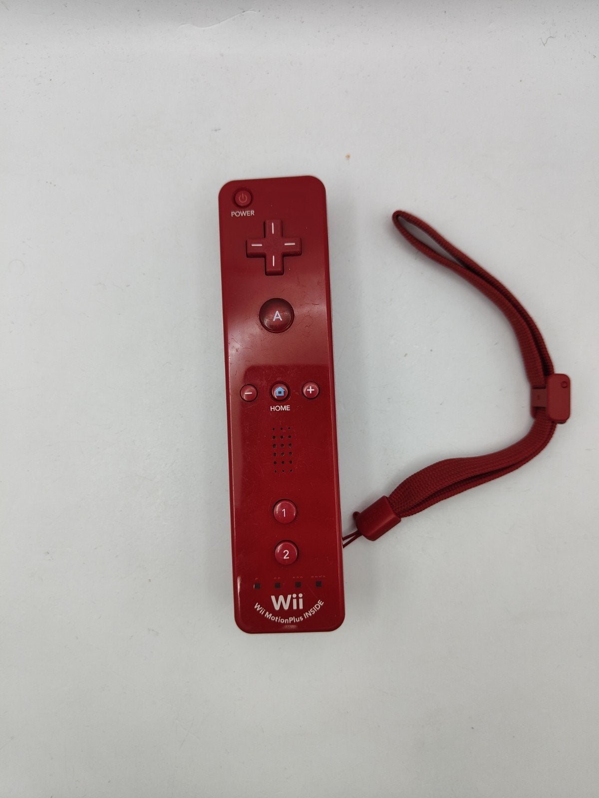 Rode Wii Remote Controller met Motion Plus Inside, Spelcomputers en Games, Nintendo, Gebruikt, Nintendo of Europe GmbH, Herriotstrasse 4, 60528 Frankfurt am Main, Germany