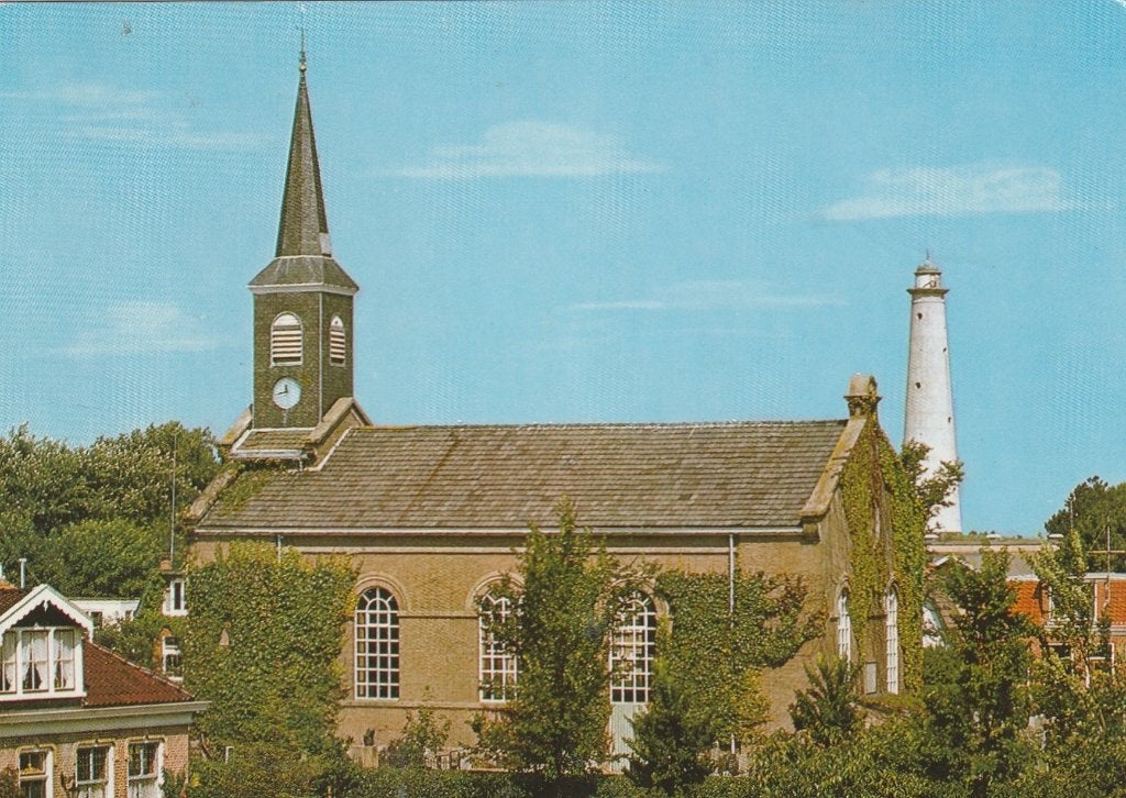 SCHIERMONNIKOOG Ned. Herv. Kerk met Vuurtoren, Verzenden, 1980 tot heden, Gelopen, Waddeneilanden