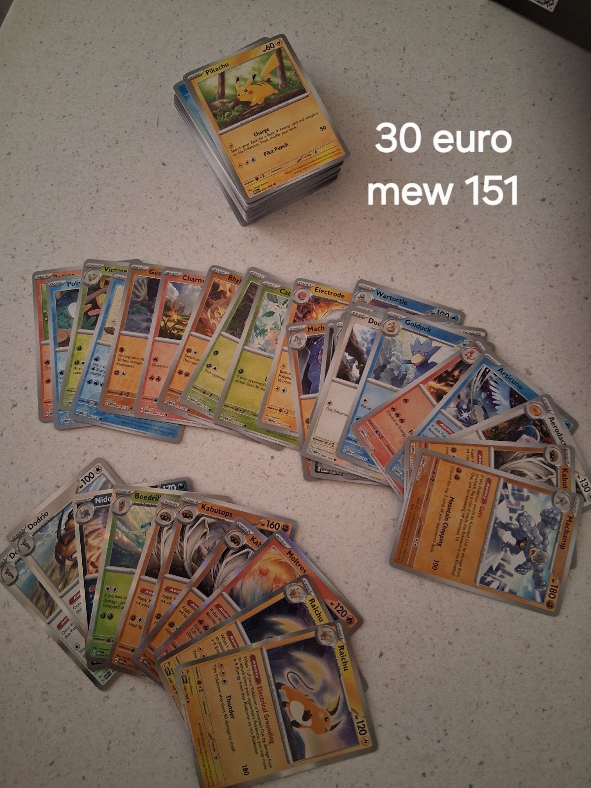 151 base set kaarten, Ophalen, Zo goed als nieuw