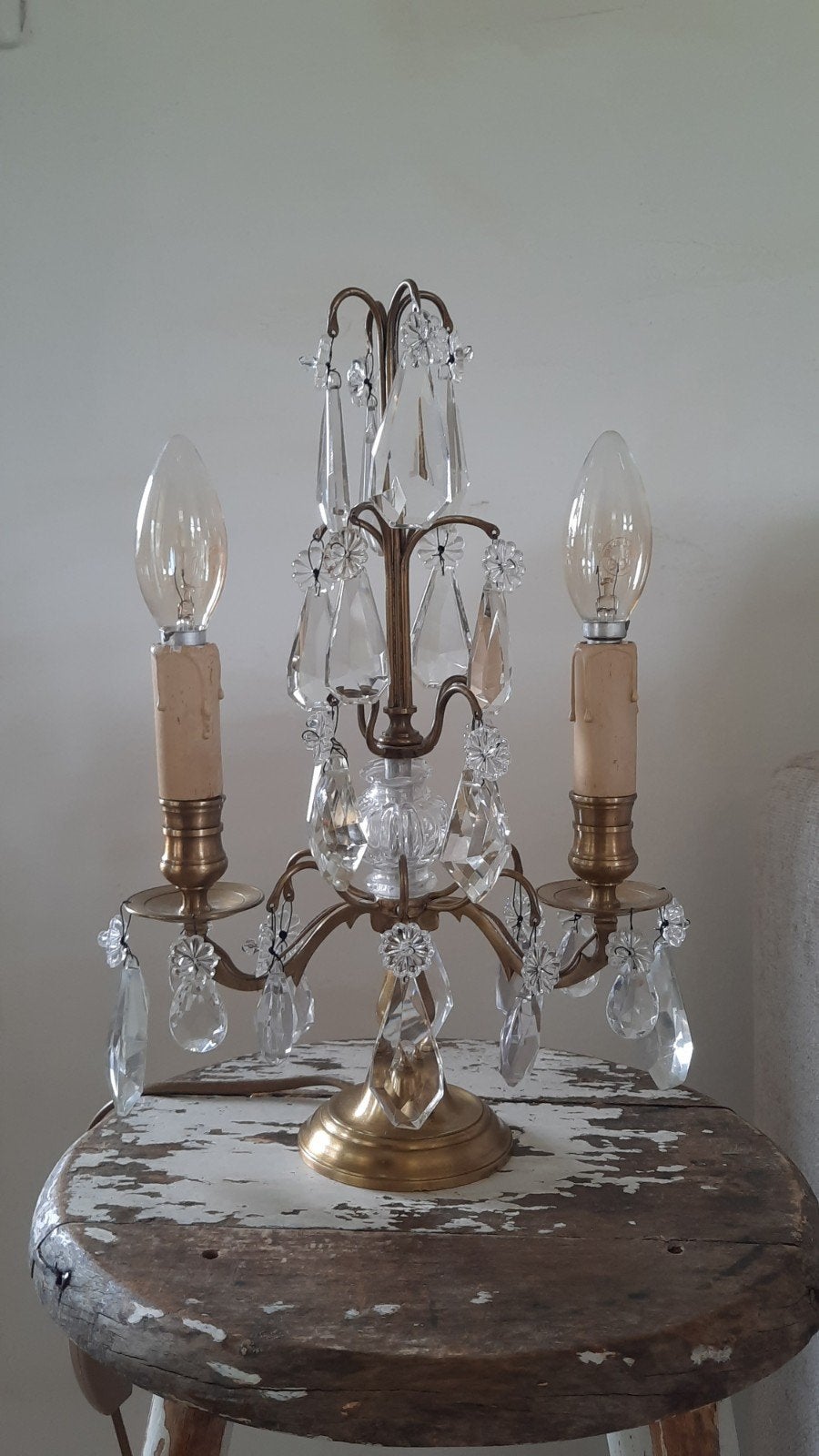 Girandole 26G antiek pegellampje (nuzzelspul), Ophalen of Verzenden
