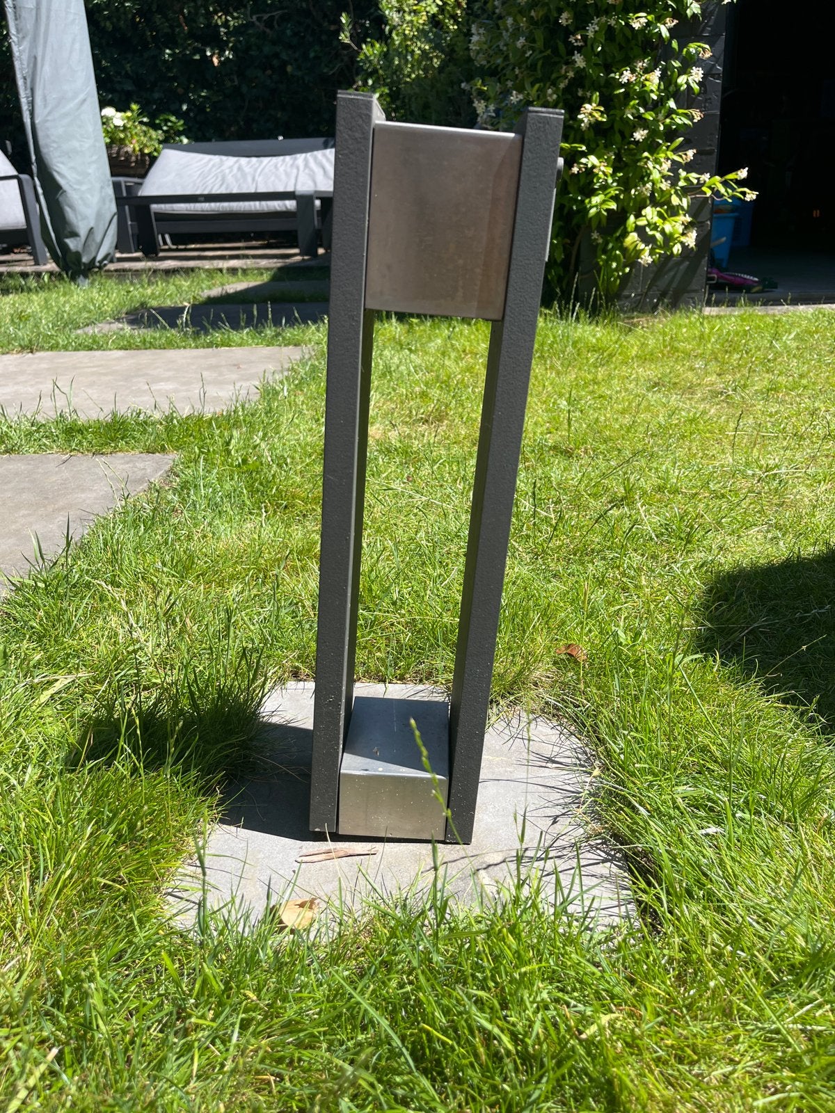 Tuinverlichting paaltjes - set van 2, Ophalen, Gebruikt, Staande lamp, Rvs