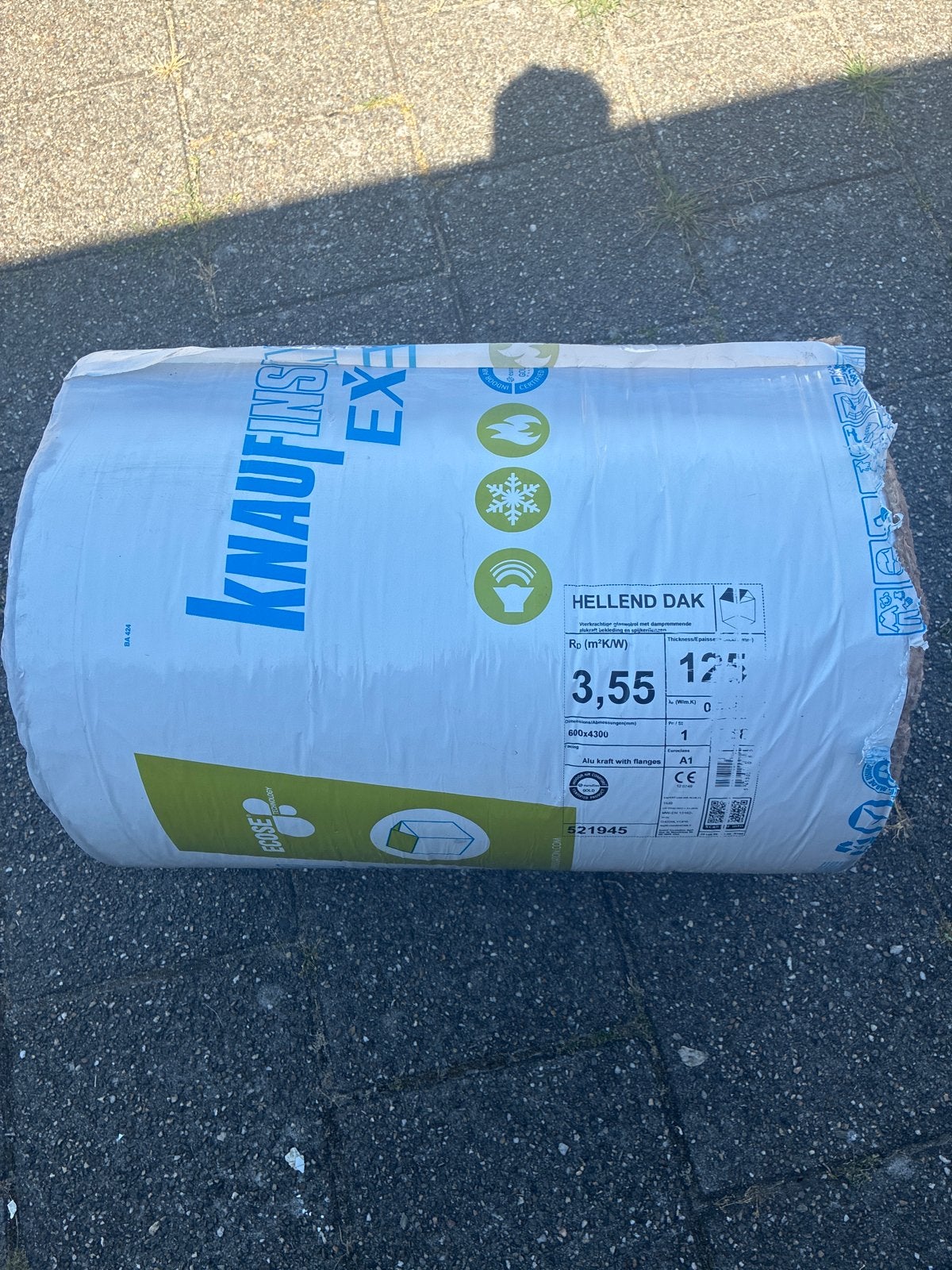 Knauf Insulation Hellend Dak Isolatie (Glaswol), Doe-het-zelf en Verbouw, Isolatie en Afdichting, 12 cm of meer, Nieuw, Minder dan 5 m²