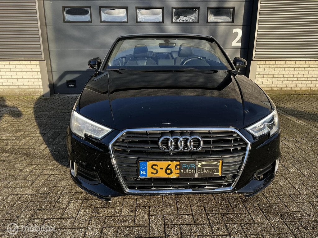 Audi A3 Cabriolet 1.5 TFSI CABRIO/AUTOMAAT/LEER/NAVI/SCHADE, Auto's, Audi, Gebruikt, Zwart, 4 stoelen, Zwart