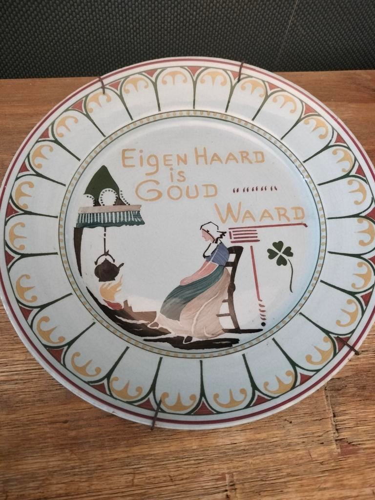 Wandbord Franz Anton Mehlem Bonn - Eigen Haard is Goud Waard, Ophalen of Verzenden