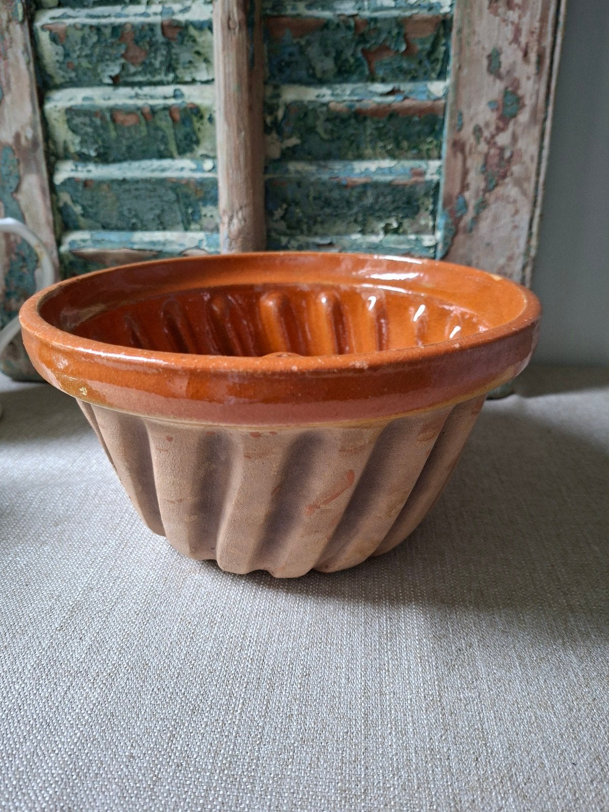 Antieke terracotta tulbandvorm, geglazuurd, Ophalen of Verzenden
