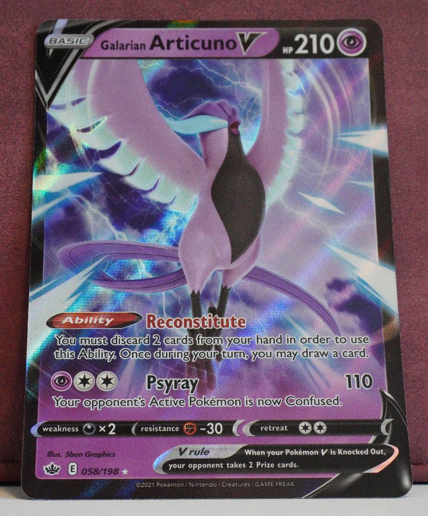 Galarian Articuno V 058-198 Chilling Reign Pokémon Kaart, Verzenden, Nieuw, Losse kaart